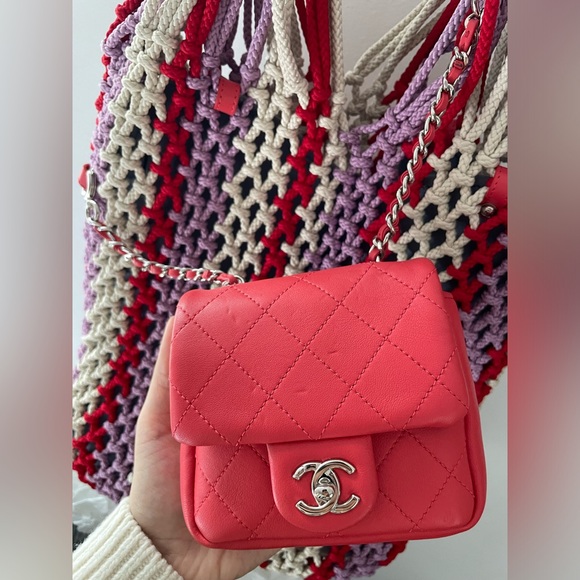 Chanel Crochet Shopping Tote with Mini Flap - Picture 2 of 16